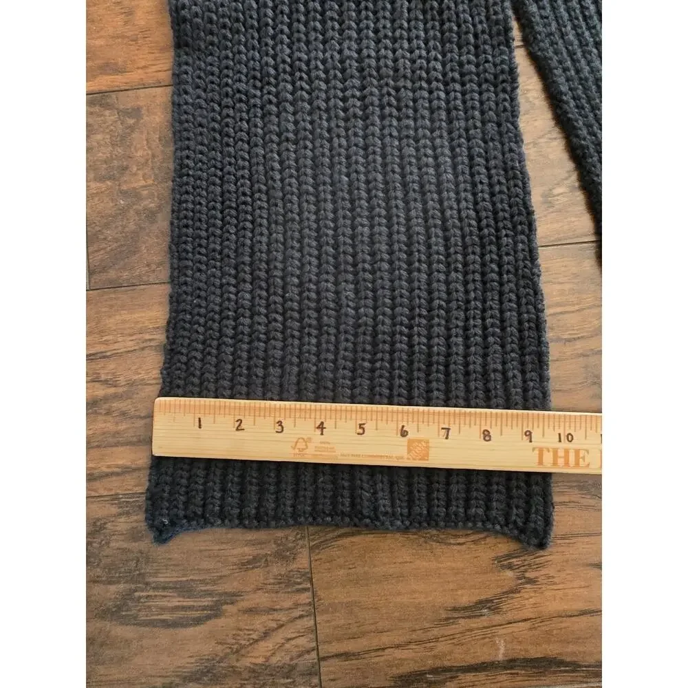 Abercrombie & Fitch knit scarf Navy Blue Moose NWT